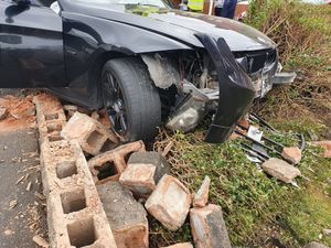 The scene of the crash. Photo: West Bromwich Fire Station