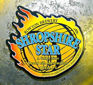A beer mat for the Shropshirfe Star brew