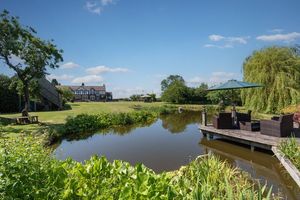 A large pond and pontoon at Kingslow House. Picture: Rightmove/Peter James Property Ltd.