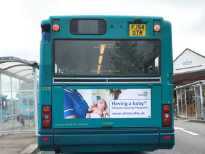 Supporting image for story: Stafford's County Hospital targets expectant mothers with bus ads