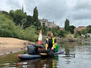 Supporting image for story: 'It's fair to say there was enough rubbish to go round' - group cleans up Shrewsbury's River Severn