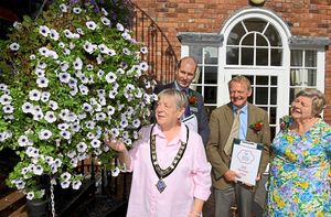Oswestry mayor Sandy Best hosted judges, starting at the town’s Wynnstay Hotel
