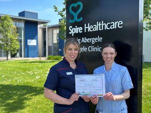 Jess Booker and Llinos Griffiths at Spire Abergele Clinic