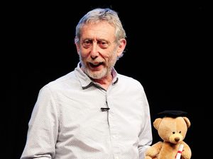 Author Michael Rosen at a children's reading event