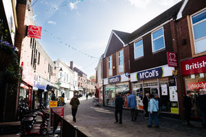Modern pedestrianised New Street