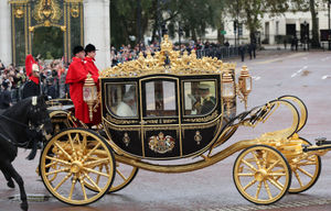 The Diamond Jubilee State Coach will be used in the King's Procession. Photo: Yui Mok/PA Wire