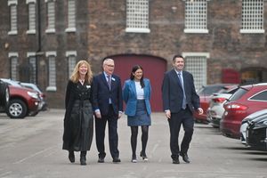 Secretary of State for Digital, Culture, Media and Sport Lisa Nandy on a walkabout at the Ironbridge Gorge Museum Trust with Telford MP Shaun Davies, Mark Pemberton - Chair of the Board of Trustees of the Museum, and head of collections Sarah Roberts.