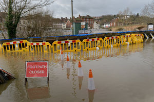 The River Severn is expected to overwhelm flood barriers today