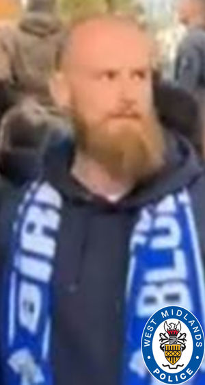 Some of the people pictured are identifiable by clothing or facial hair. West Midlands Police