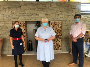 Supporting image for story: Shropshire nurse Helen presented with prestigious award as she retires