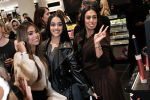 Atifa Arshad (C) and guests attend the Sephora Birmingham VIP launch party at The Bullring & Grand Central on November 12, 2024 in Birmingham, England. (Photo by Dave Benett)