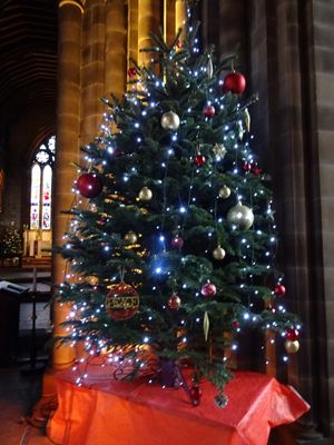 Christmas Tree at St Mary's Church, Stafford