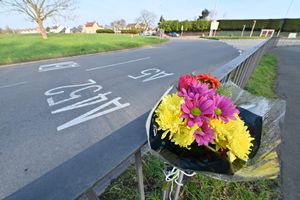 Tributes left for cyclist who died in a collision with a car near Brownhills on the Chester Road North Island