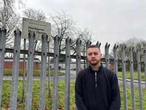 James Cross, independent candidate in the upcoming Birmingham Council elections, outside the former Harborne Day Centre. Credit: Alexander Brock. Permission for use for all LDRS partners.