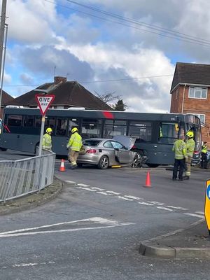 The accident which happened at the Griffiths Island, Ashmore Park on Saturday morning