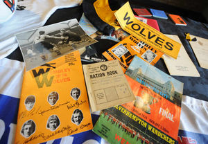 Items on display during the Wolves memorabilia event