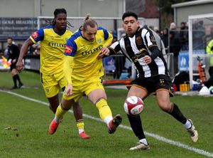 Kaiman Anderson, who scored the eventual equaliser for Stafford Rangers.