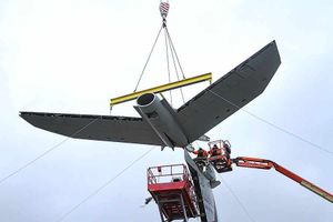 The tail wings of the plane