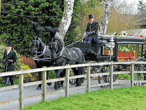 Supporting image for story: Horse-drawn hearse for champion farrier Neville Smith