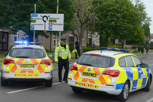 Police closed roads off in the centre of Wellington