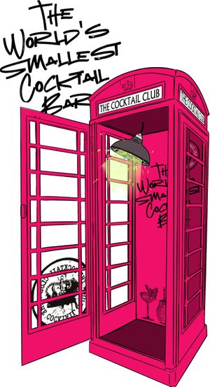 Artwork for the 'World's Smallest Cocktail Bar'. Photo: The Cocktail Club