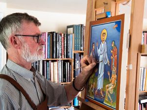 Well-known Shrewsbury artist Aidan Hart.