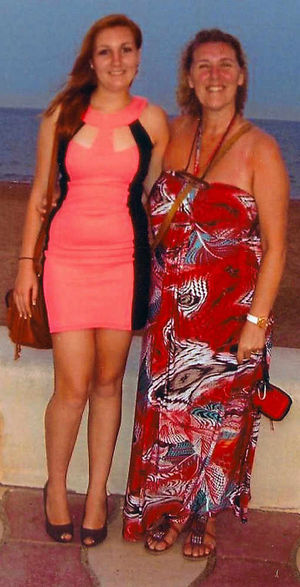 Georgia and Lynette all glammed up