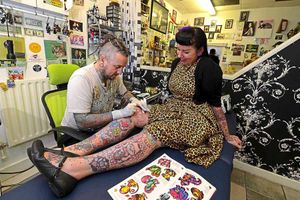 Supporting image for story: Ink-credible Telford artists in charity 24-hour tattoo-a-thon