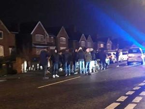 Supporting image for story: Family living in paedophiles' former home 'unable to return' after windows smashed by protesters