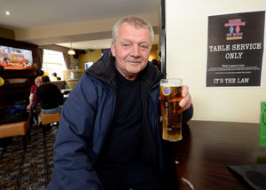 Pete Bentley was one of many enjoying a cold beer in the Billy Wright
