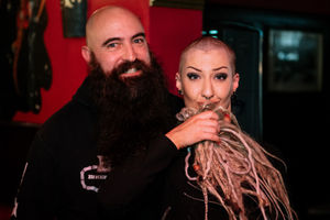 Mouth and PeeJay pose with the rest of PeeJay's hair