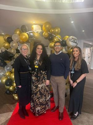 Staff celebrate at Wulfrun Rose