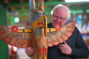 The totem pole with John Ridgway