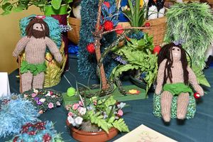Supporting image for story: Thy wool be done: Bible yarns on show at Stafford Church