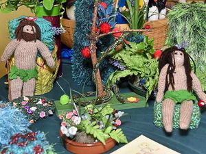 Supporting image for story: Thy wool be done: Bible yarns on show at Stafford Church