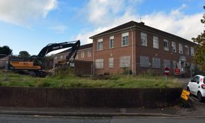 The former Bridgnorth District Council building being demolished. Photo: Eddie Brown