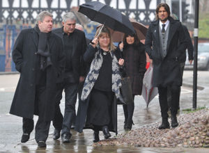 Former Town manager Jake King, left, played with Mr Mulhearn in the 70s