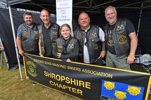 Bike4Life at Weston Park near Shifnal. Maisie Morris (centre) and the WSMBA Shropshire Chapter