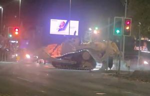 The machine was seen being driven the wrong way down the A454 Willenhall Road. Image: Charlene Harris
