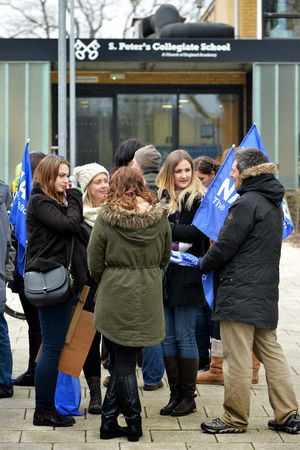 Staff on the picket line