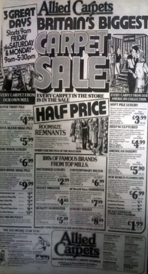 January wouldn't be January without the Allied Carpets January sale