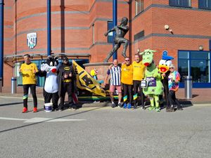 Dana and pals outside the Hawthorns