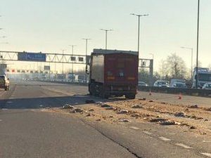 Supporting image for story: Long M6 and M54 delays as animal carcasses spilled across motorway