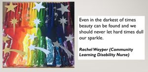Artwork from Rachel Wayper, community learning disability nurse