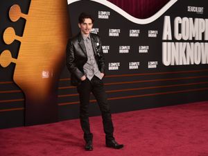 Supporting image for story: Timothee Chalamet channels Bob Dylan at premiere of A Complete Unknown