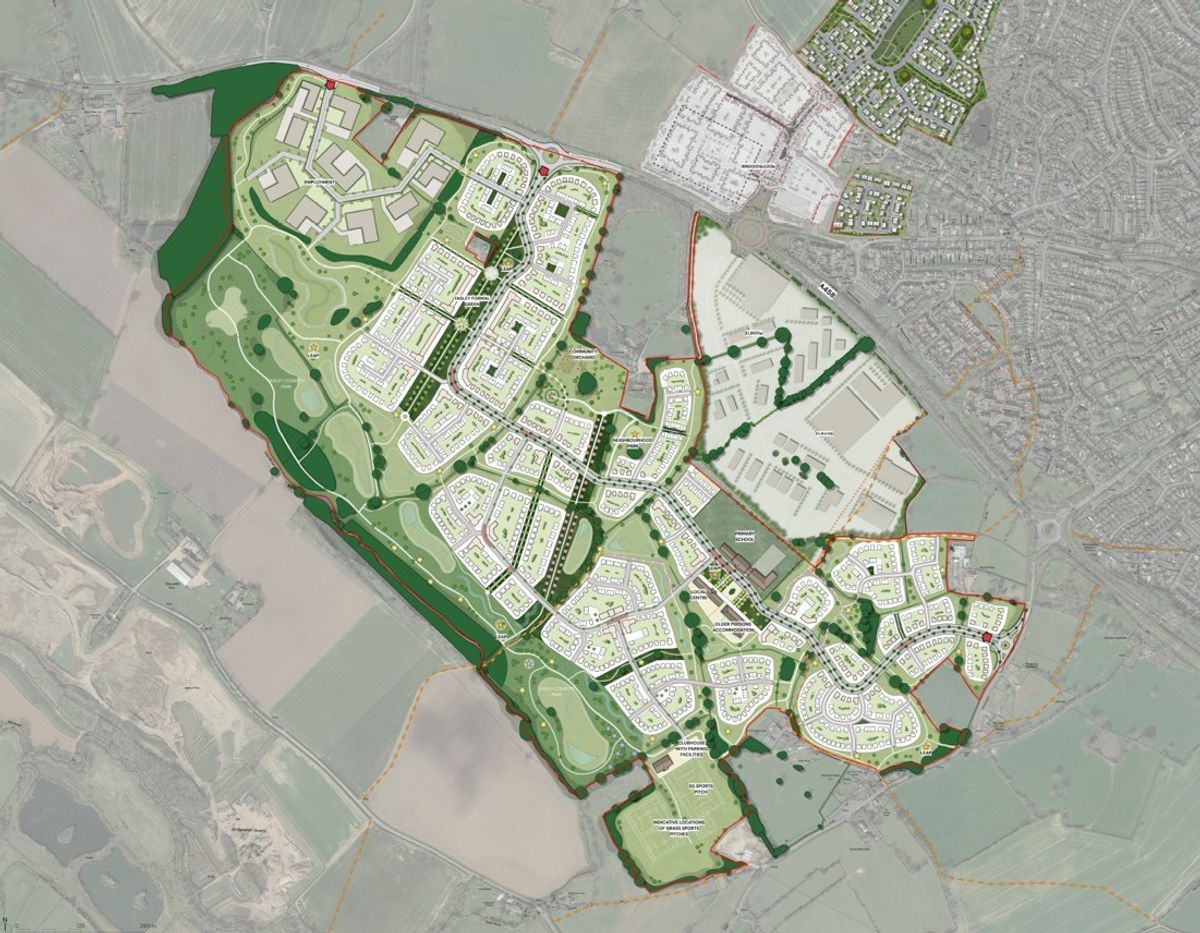 Plans for 1,500 homes, school and community facilities are lodged