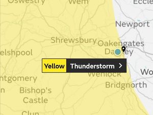 Supporting image for story: Yellow warning of thunderstorms issued for majority of Shropshire and Mid Wales