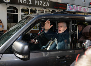 The Labour leader arrived in Stourbridge at lunchtime on Saturday
