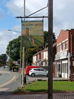 The new sign outside the Beacon Hotel