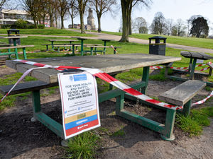 Supporting image for story: Coronavirus: Benches taped off in Shrewsbury's Quarry park